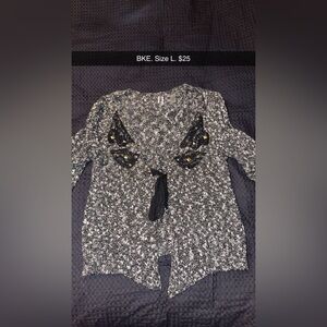 BKE Black and Gray Women's Top